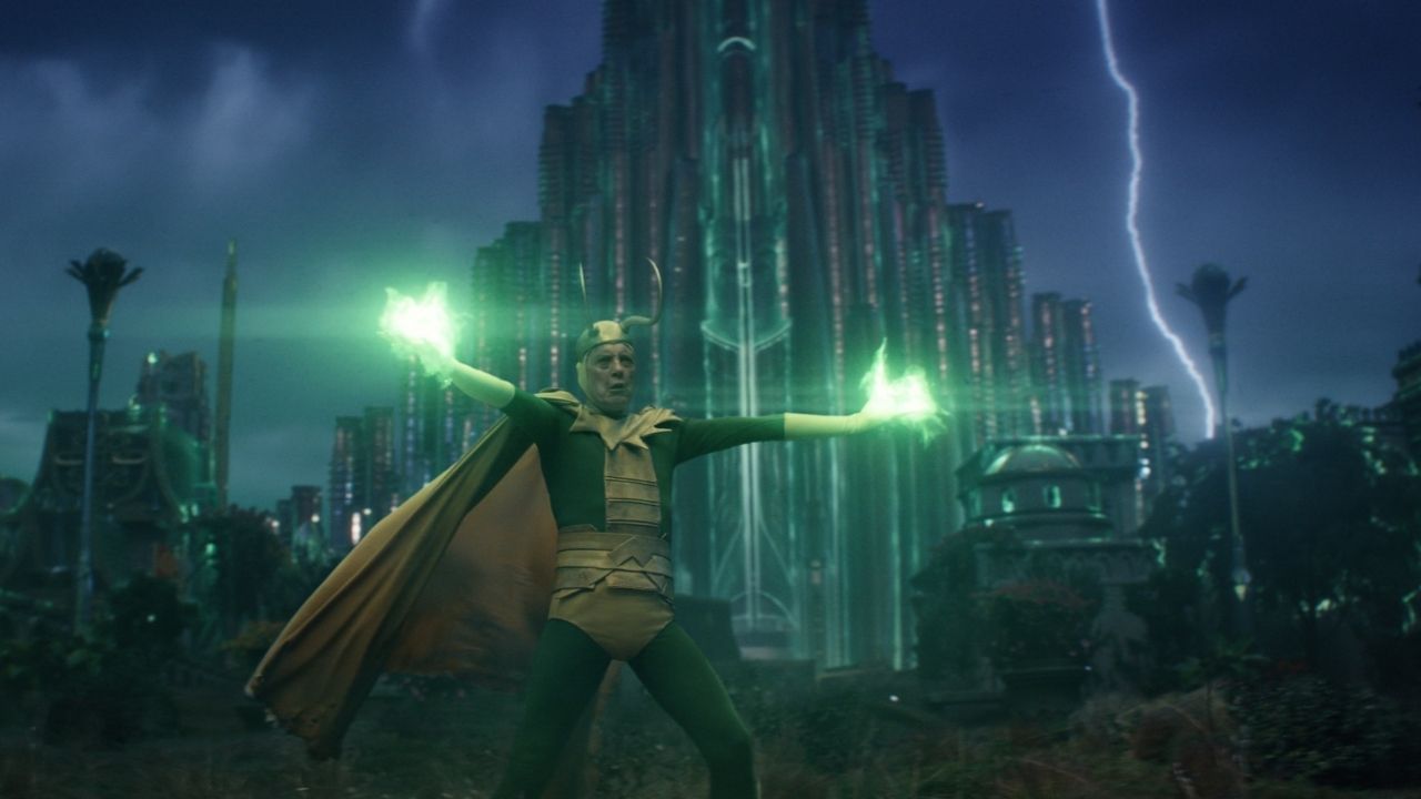loki clássico criando asgard em cena de loki série do disney+ e da marvel