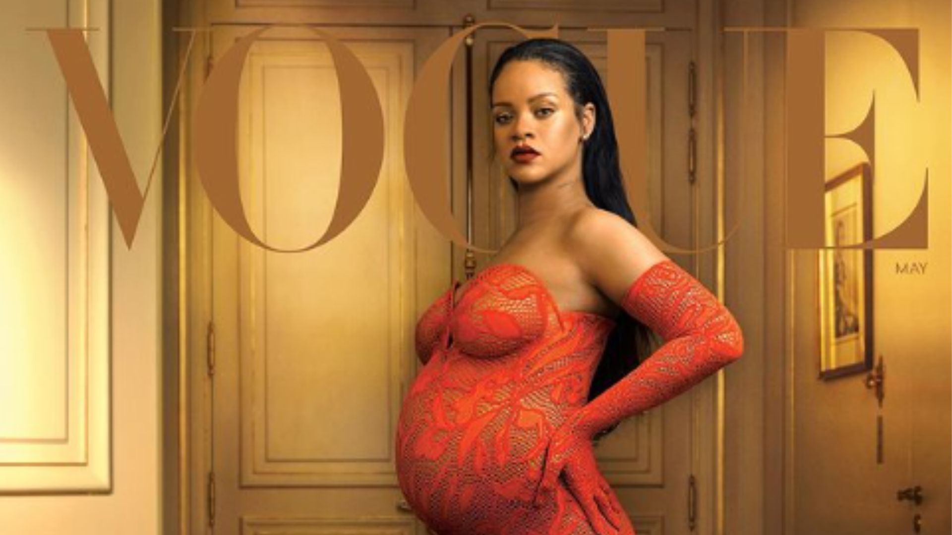 Rihanna na capa da Vogue de maio de 2022 (Foto: Reprodução / Instagram)