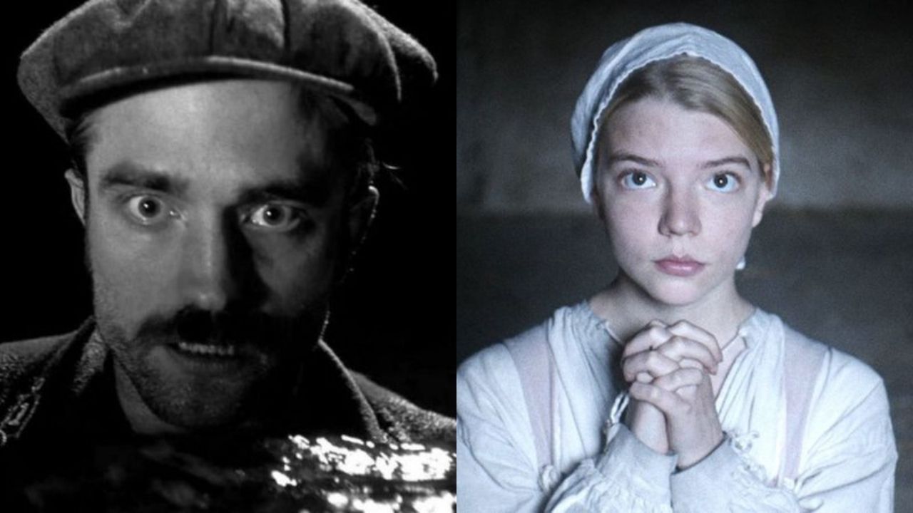 Robert Pattinson em O Farol (Foto: Reprodução) / Anya Taylor-Joy em A Bruxa (Foto: Divulgação/A-24)