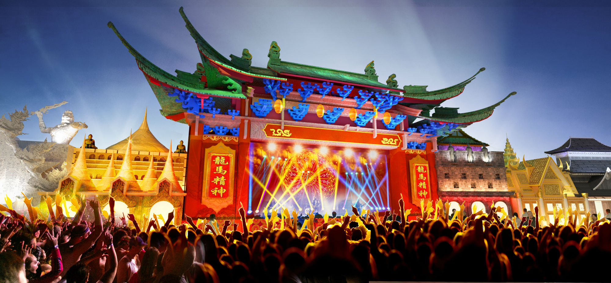 Arte do palco Rock Street Ásia, do Rock in Rio 2019 (Foto: Divulgação)