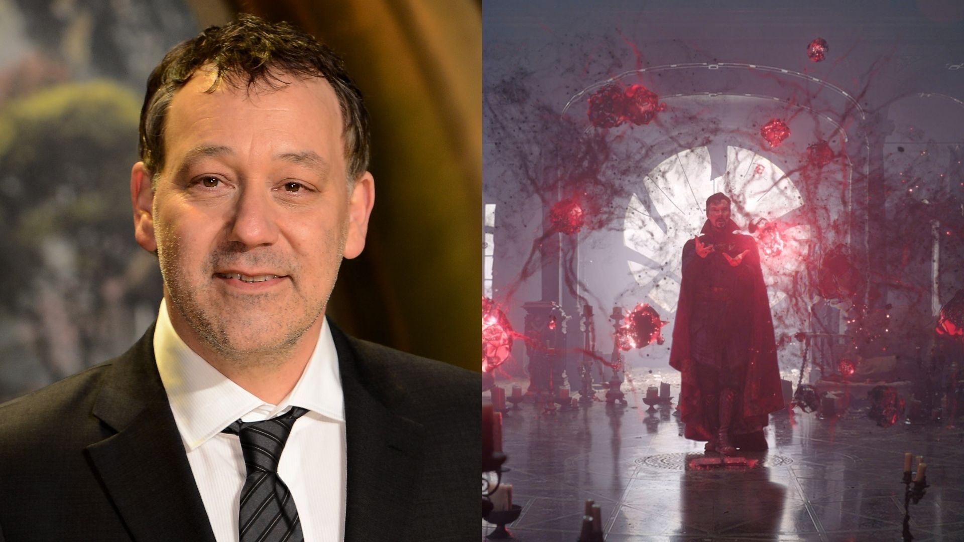 Sam Raimi (Foto: Ian Gavan / Getty Images) | Benedict Cumberbatch como Doutor Estranho (Foto: Divulgação / Marvel)