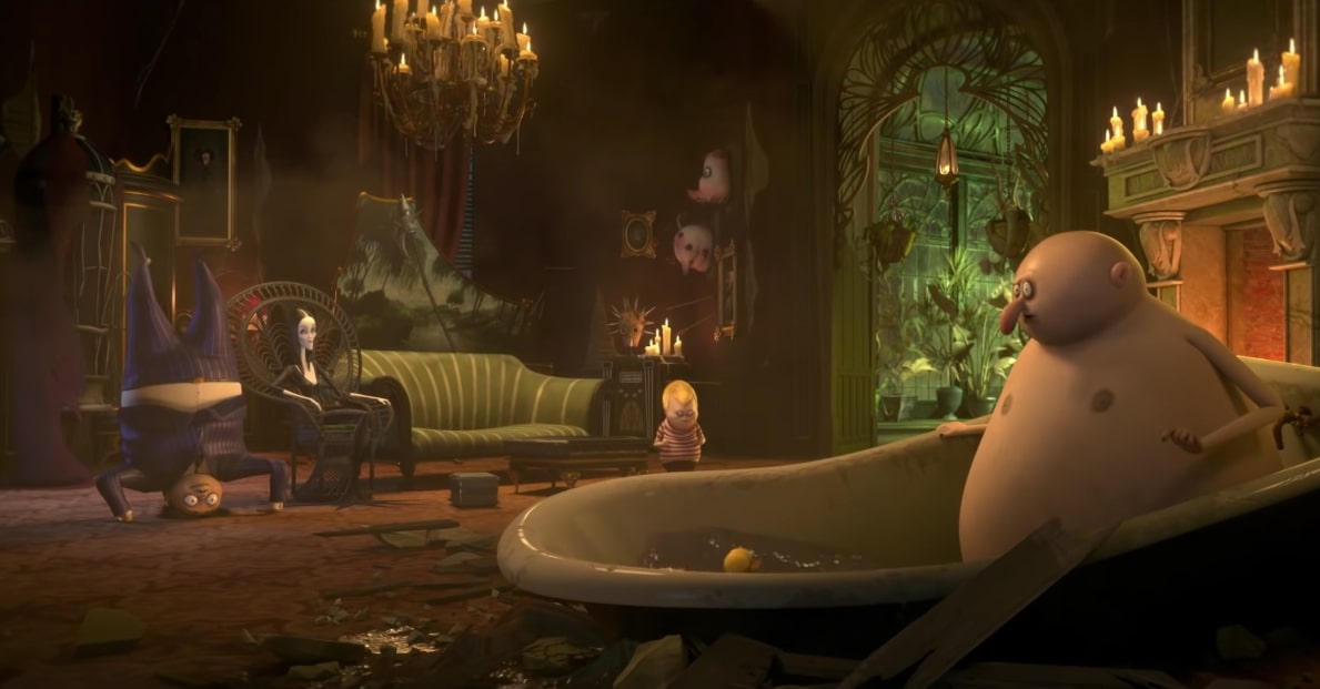 Cena do trailer da animação Família Addams (Foto:Reprodução)