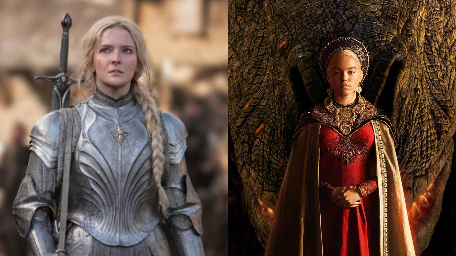 O Senhor dos Anéis: Os Anéis de Poder (Foto: Reprodução/Prime Video) e House of the Dragon (Foto: Reprodução/HBO)