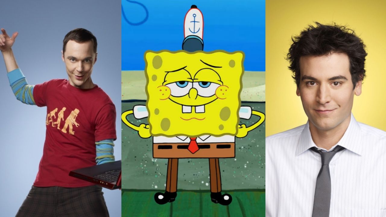 The Big Bang Theory (CBS), Bob Esponja (Nickelodeon) e How I Met Your Mother (CBS) agora fazem parte da mesma empresa (Foto 1: Divulgação / CBS; Foto 2: Reprodução / Nickelodeon e Foto 3: Divulgação / CBS)