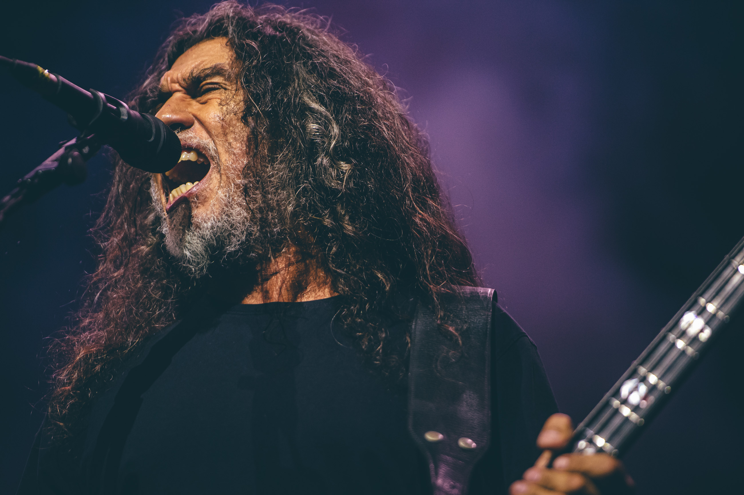 Tom Araya, vocalista e baixista do Slayer no show em São Paulo (Foto: Stephan Solon/Move Concerts )