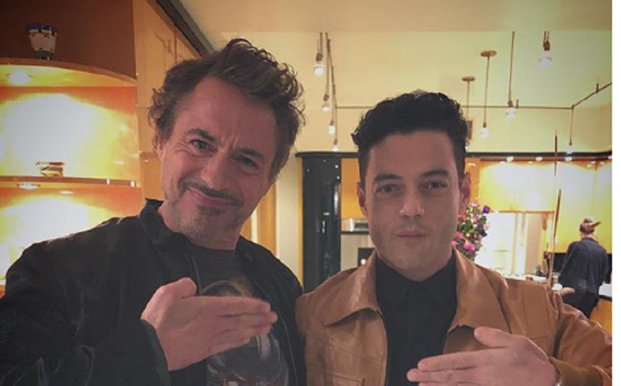 Robert Downey Jr. com Rami Malek  (Foto: Reprodução/Instagram)