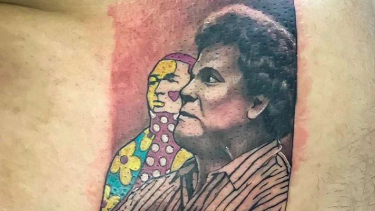 Romero Britto espantado vira tatuagem (Foto: Instagram / Reprodução)