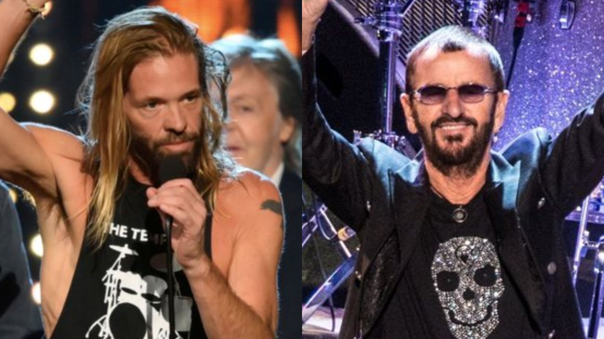 Taylor Hawkins (Foto: David Richard / AP) e Ringo Starr. (Foto: GettyImage)