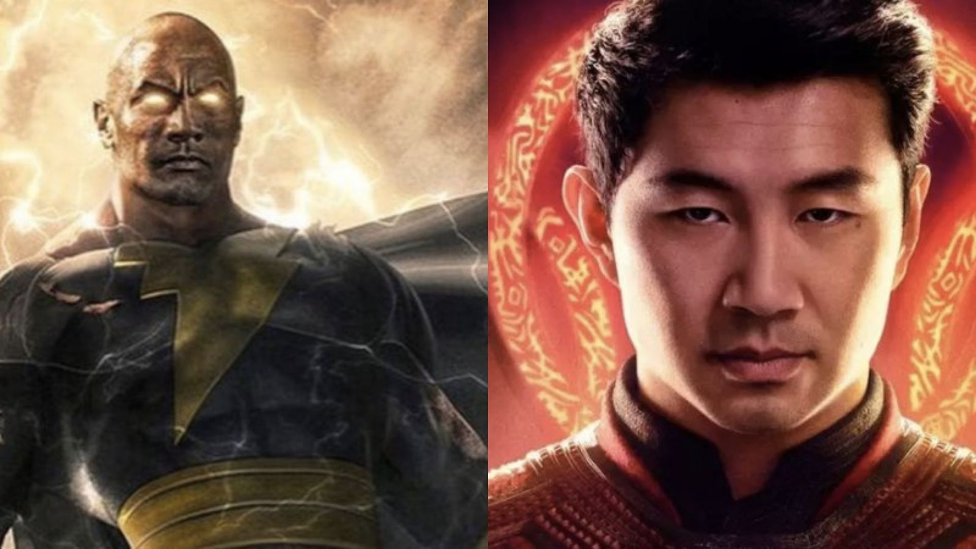 The Rock como Adão Negro (Foto: Reprodução / Instagram) e Simu Liu como Shang-Chi (Foto: Divulgação / Marvel)