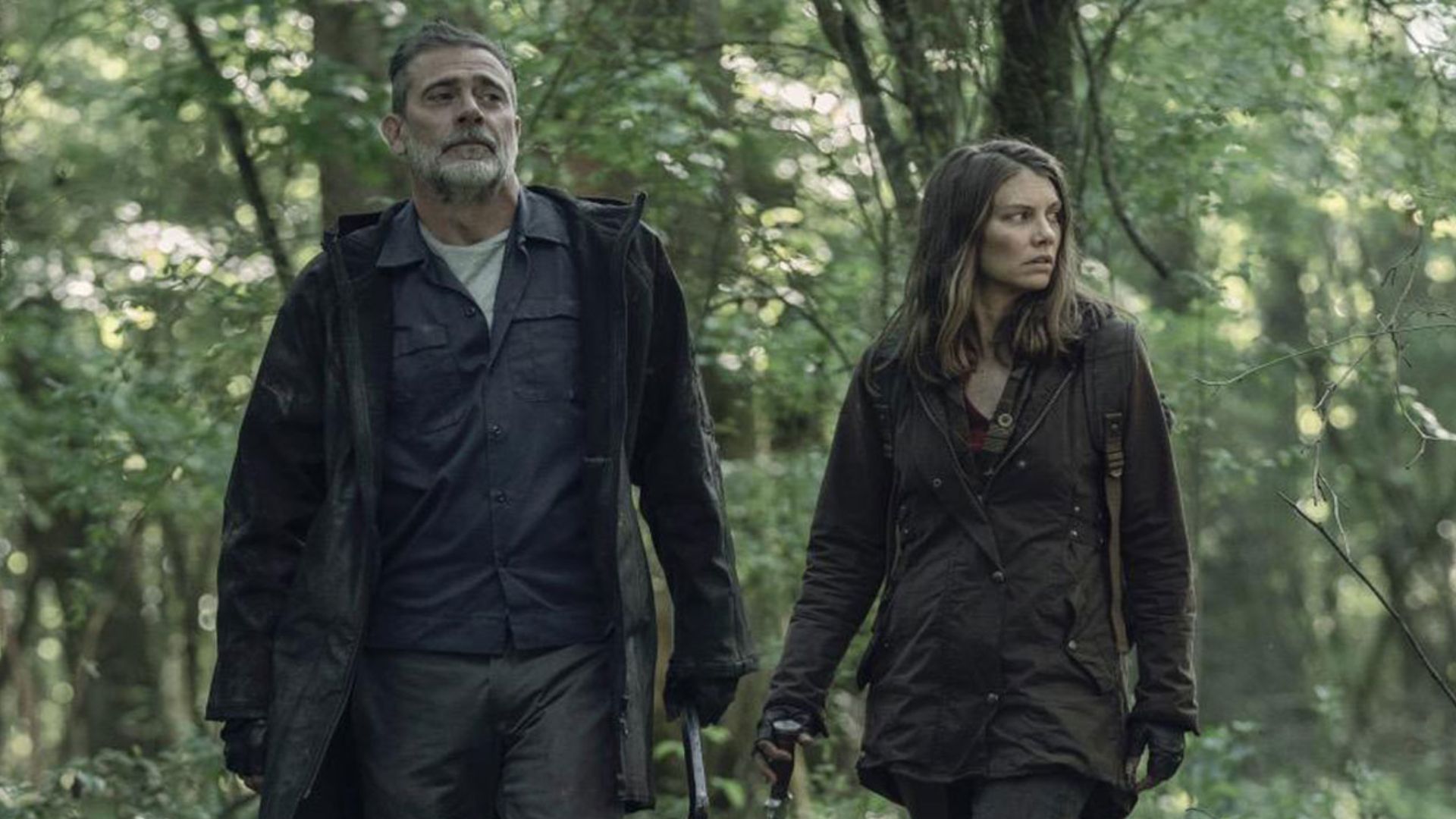 Negan e Maggie, personagens de The Walking Dead (Foto: Reprodução/AMC)