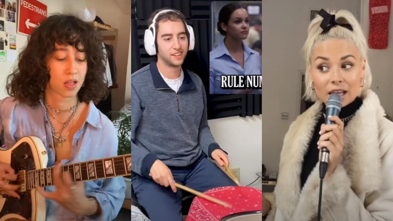 Towa Bird, Josh Harmon e Nina Nesbitt (Foto: Reprodução / TikTok)