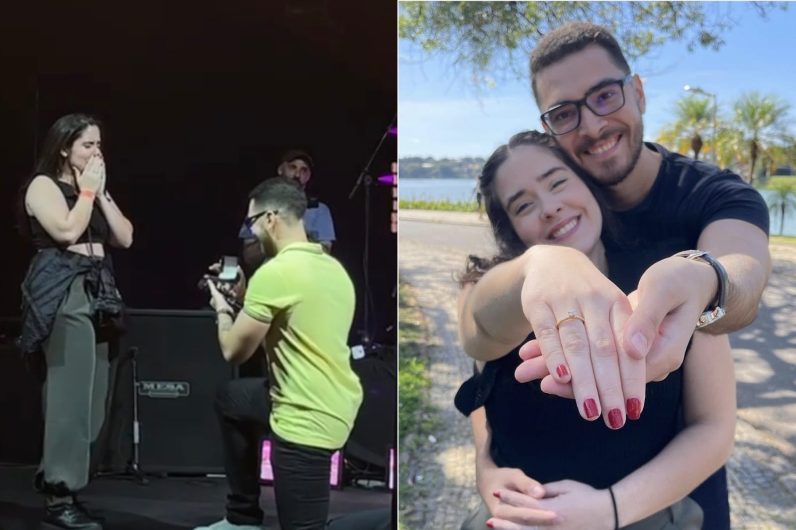 Pedro e Beatriz: pedido de casamento no show do McFly em Belo Horizonte