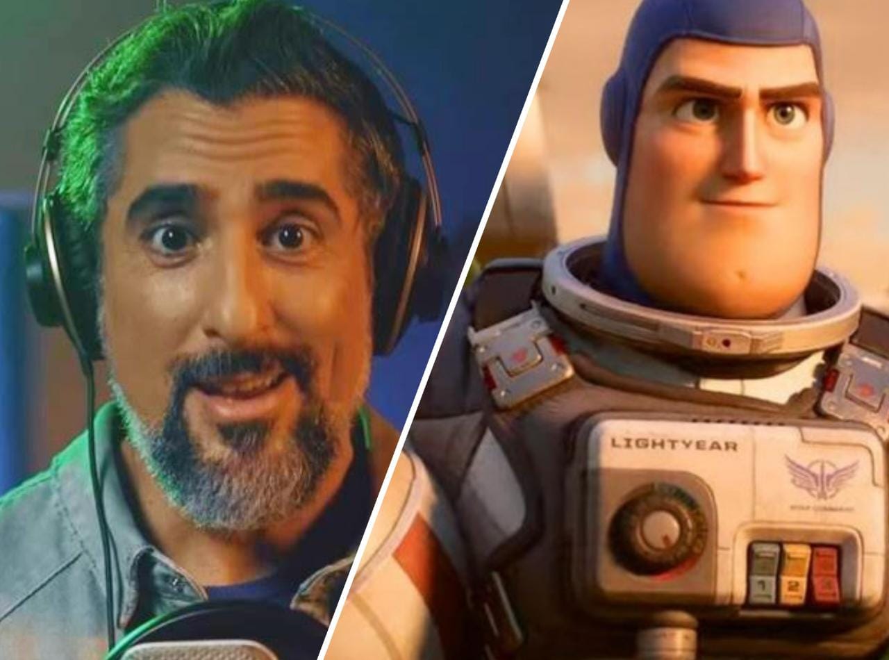 Marcos Mion e Buzz Lightyear