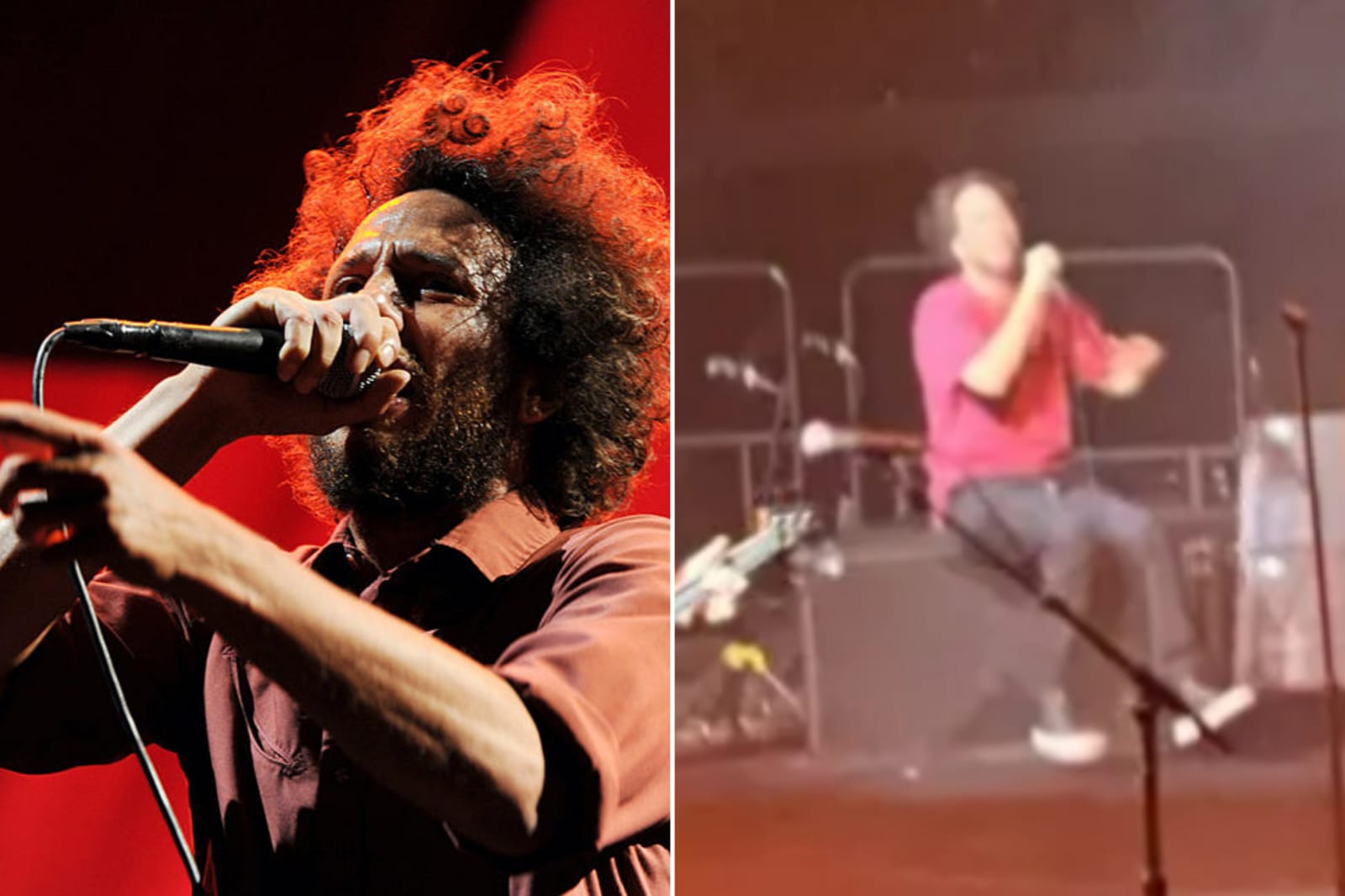 Zack de la Rocha se machuca durante show em Chicago (Reprodução)