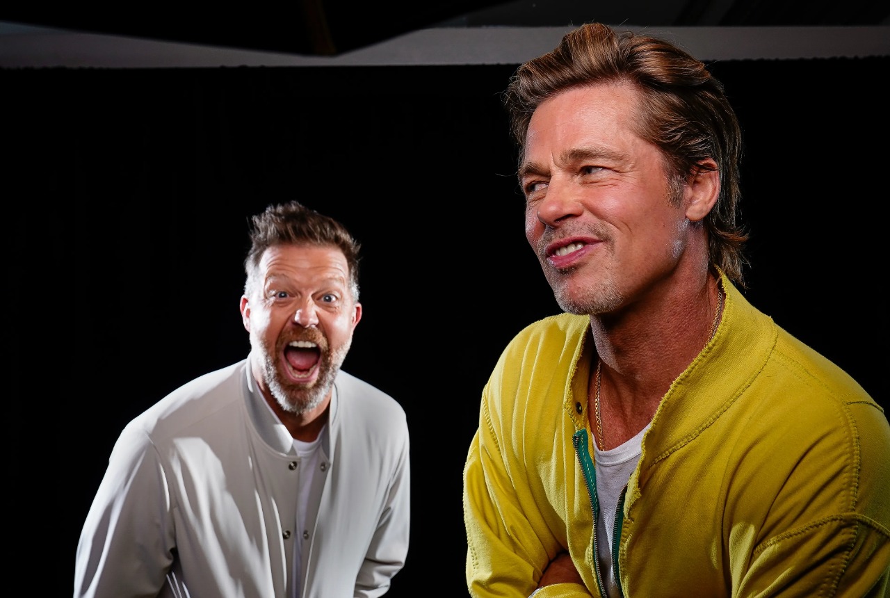 David Leitch e Brad Pitt (Reprodução/EW)