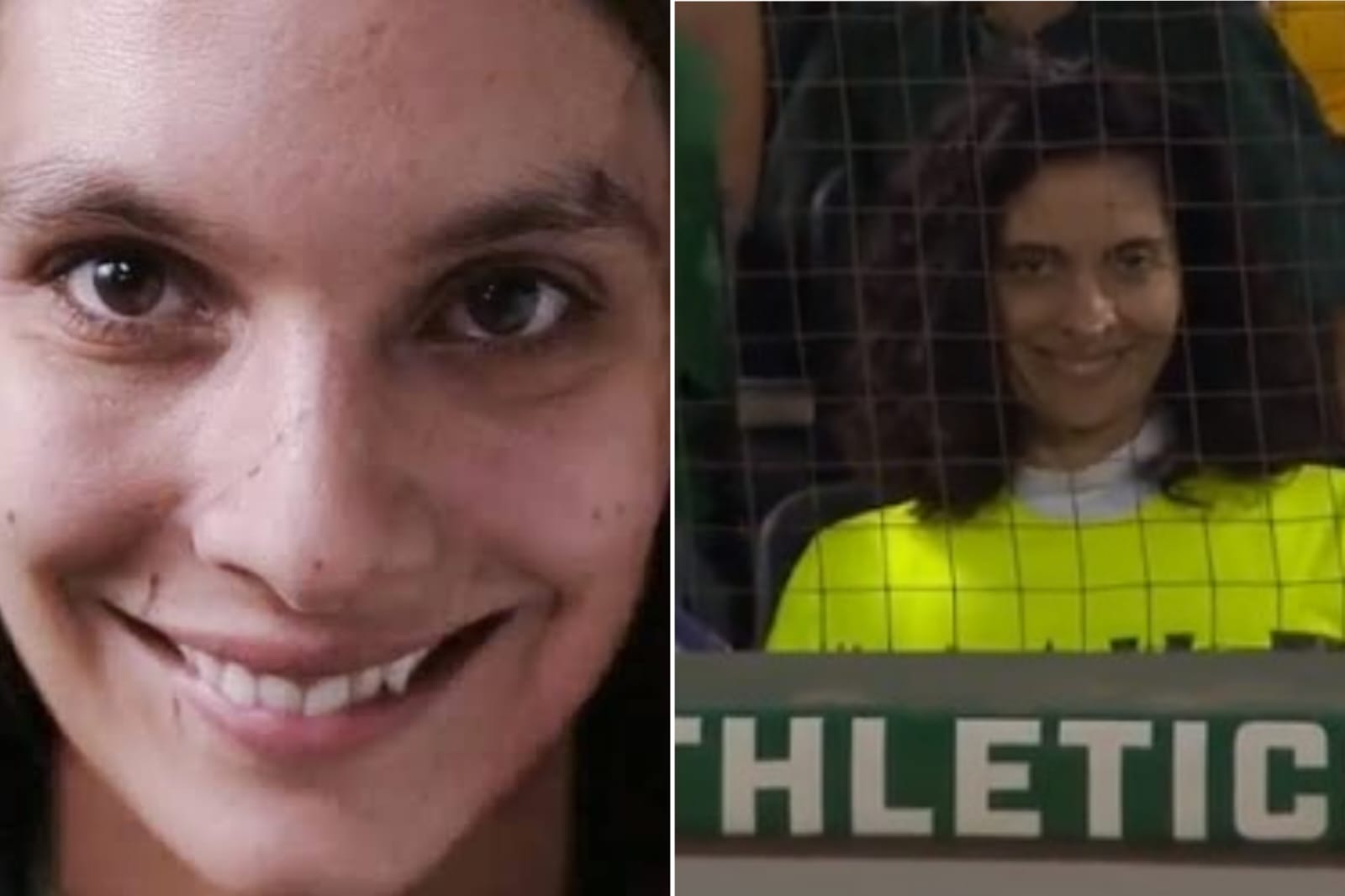 Cena de Sorria e ação de marketing assustadora (Fotos: Reprodução/Paramount Pictures e Reprodução/Twitter)