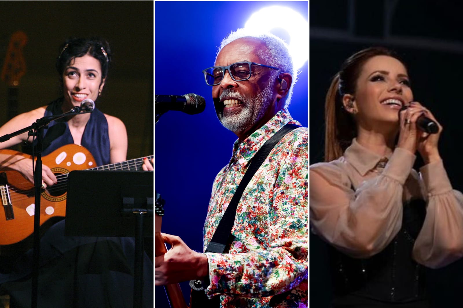 Marisa Monte, Gilberto Gil e Sandy: confirmados no Festival Coolritiba (Fotos: Getty Images/NPL - Reprodução/Instagram @sandyoficial)