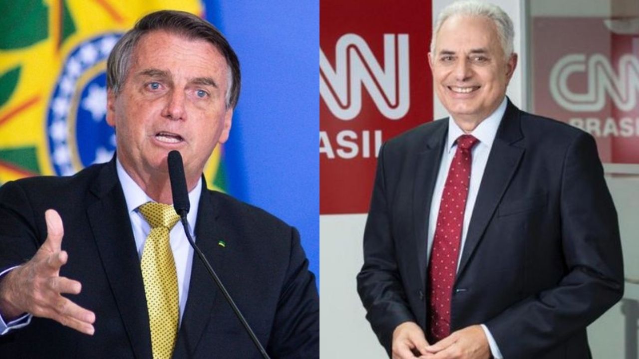 Montagem de Jair Bolsonaro (Foto: Andressa Anholete / Getty Images) e William Waack (Foto: Divulgação)